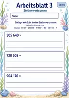 Vorschau - Arbeitsblätter - Zahlen zerlegen bis 1 Million | Mathematik Klasse 4 | 6 Arbeitsblätter als PDF - Seite 3