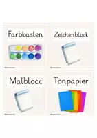 Vorschau - Bildkarten - Klassenorganisation - Kunst, Lege bereit, Material - Seite 2