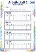 Vorschau - Arbeitsblätter - Zahlzerlegung bis 1 Million | Mathematik Klasse 4 | 6 Arbeitsblätter als PDF - Seite 2