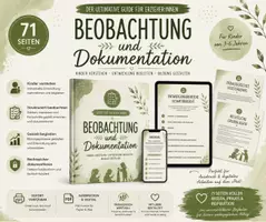Vorschau - Fördermaterial/Inklusion - 71 Seiten Beobachtung & Dokumentation | Kita PDF | Beobachtungsbögen für Erzieher:innen (3–6 Jahre) - Deckblatt