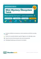 Vorschau - Arbeitsblätter - Mini-Mystery Ökosystem Teich gratis - Deckblatt