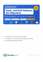 Vorschau - Arbeitsblätter - Push- und Pull-Faktoren Migration AB - Deckblatt