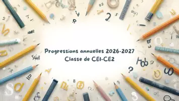 Aperçu - Outils du professeur - Progressions annuelles CE1-CE2 – Nouveaux programmes (Conçues 100% sans IA) - Page de couverture