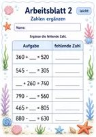 Vorschau - Arbeitsblätter - Plus und Minus bis 1000 | Mathematik Klasse 3 | 6 Arbeitsblätter als PDF - Seite 2