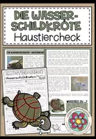 Vorschau - Arbeitsblätter - DIE WASSERSCHILDKRÖTE - Haustiercheck - Deckblatt