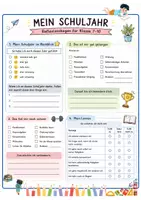 Vorschau - Arbeitsblätter - Schuljahr Rückblick - Deckblatt