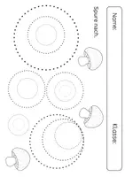 Vorschau - Arbeitsblätter - Graphomotorik / Schwungübung / Herbst / 1.Klasse / Kita - Seite 1