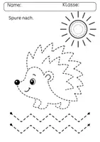 Vorschau - Arbeitsblätter - Graphomotorik / Schwungübung / Herbst / 1.Klasse / Kita - Seite 3