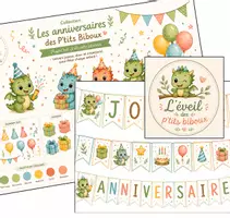 Aperçu - Matériel pour travaux manuels / dessin - Kit anniversaire petit dragon rigolo - Page de couverture