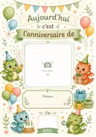 Aperçu - Matériel pour travaux manuels / dessin - Kit anniversaire petit dragon rigolo - Page 2