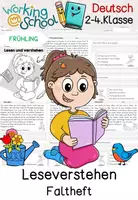 Vorschau - Stationenlernen - Lesen | Leseverstehen | Frühling | Klasse 1-4 - Deckblatt