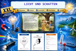 Vorschau - Unterrichtsreihen - Licht & Schatten: Das XXL‑Materialpaket (Geschichte, Sachtext, Forscherheft & Arbeitsblatt) - Deckblatt