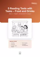 Vorschau - Arbeitsblätter - Food and Drinks – 5 englische Lesetexte mit Aufgaben & Lösungen | Klasse 3–4 - Deckblatt