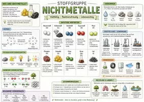 Vorschau - Arbeitsblätter - Nichtmetalle - eine Stoffgruppe - Übersicht - Deckblatt