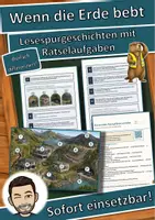 Vorschau - Arbeitsblätter - Wenn die Erde bebt – Lesespurgeschichte mit Rätselaufgaben (Klasse 6) - Deckblatt