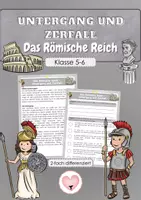 Vorschau - Arbeitsblätter - Das Römische Reich | Römisches Reich | Untergang und Zerfall | Arbeitsblätter | Klasse 5,6 | Geschichte - Deckblatt