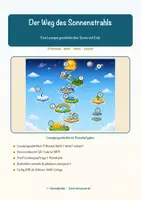 Vorschau - Arbeitsblätter - Der Weg des Sonnenstrahls (Sonne und Erde) – Lesespurgeschichte mit Rätselaufgaben (Klasse 5) - Seite 1