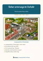 Vorschau - Arbeitsblätter - Sicher unterwegs im Verkehr – Lesespurgeschichte mit Rätselaufgaben (Klasse 5) - Seite 1