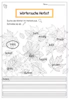Vorschau - Arbeitsblätter - Herbstwörter - Nomen, Verben & Adjektive - Suchrätsel mit Abschreibaufgabe - Seite 3