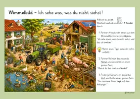 Vorschau - Arbeitsblätter - Wimmelbild Bauernhof - Wortarten unterscheiden - Seite 2