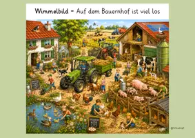 Vorschau - Arbeitsblätter - Wimmelbild Bauernhof - Wortarten unterscheiden - Seite 3