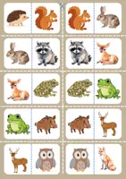Aperçu - Jeux - Domino - Des animaux de la forêt - Page de couverture