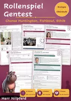 Vorschau - Stundenentwürfe - Genetik: Rollenspiel Gentest, Diskussionsrunde zu Chorea Huntington (Biologie, Oberstufe) - Deckblatt