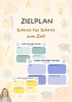 Vorschau - Arbeitsblätter - Zielplan - Schritt für Schritt zum Ziel / Reflexions- und Planungsblatt - Deckblatt