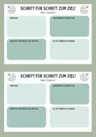 Vorschau - Arbeitsblätter - Zielplan - Schritt für Schritt zum Ziel / Reflexions- und Planungsblatt - Seite 1