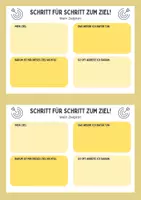 Vorschau - Arbeitsblätter - Zielplan - Schritt für Schritt zum Ziel / Reflexions- und Planungsblatt - Seite 2