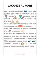 anteprima - Esercizi - STORIE D'ESTATE CON COMPRENSIONE DEL TESTO - Pagina 1