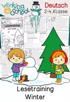 Vorschau - Arbeitsblätter - Lesen | Lesetraining | Leseverstehen | Winter | Klasse 2-4 - Seite 1