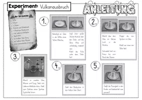Vorschau - Mal- und Bastelvorlagen - Experiment Vulkanausbruch – Anleitung, Materialübersicht & Forscherprotokoll | Klasse 3/4 - Seite 3