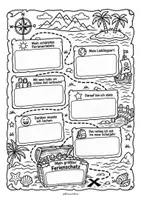 Vorschau - Arbeitsblätter - Meine Ferien-Schatzkarte zum Ausmalen & Reflektieren - Seite 2