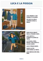 anteprima - Materiale di supporto/inclusione - Luca e la pioggia - Racconto con comprensione figurata - Pagina 1