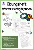Vorschau - Arbeitsblätter - Silbentrennung – Wörter richtig trennen | Deutsch 3. und 4. Klasse - Deckblatt