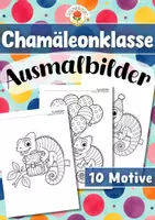 Vorschau - Mal- und Bastelvorlagen - Chamäleonklasse - Ausmalbilder (Klassentier) - Deckblatt