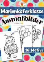 Vorschau - Mal- und Bastelvorlagen - Marienkäferklasse - Ausmalbilder (Klassentier) - Deckblatt