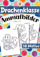 Vorschau - Mal- und Bastelvorlagen - Drachenklasse - Ausmalbilder (Klassentier) - Deckblatt