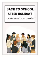 Vorschau - Stationenlernen - BACK TO SCHOOL (GENERAL QUESTIONS) - Conversation Cards - Deckblatt