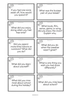 Vorschau - Stationenlernen - BACK TO SCHOOL (GENERAL QUESTIONS) - Conversation Cards - Seite 2