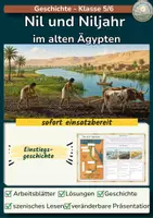Vorschau - Stundenentwürfe - Nil im alten Ägypten: Niljahr und Lebensader | Einstiegsstunde - Deckblatt