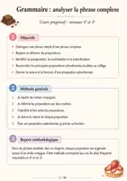 Aperçu - Préparation de séance / Séance complète - Ressource complète : la phrase complexe (4e / 3e) - Page 1