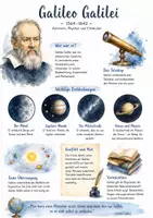 Vorschau - Arbeitsblätter - Lernposter + Arbeitsblatt "Galileo Galilei" + Onlineübung & MP3 + Mindmap + Infografik - Deckblatt