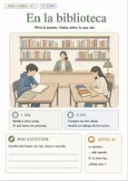 Vorschau - Arbeitsblätter - Spanisch A1 Sprechstarter Schule & Stadt | 6 visuelle Bildimpulse - Seite 2