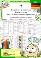Vorschau - Anderer Materialtyp - Buchstabenmappe M – Buchstabe M lesen & schreiben lernen | Karibu 1 (2016) | Deutsche Fibelschrift | Klasse 1 - Deckblatt