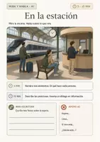Vorschau - Arbeitsblätter - Spanisch A1 Sprechstarter Reise & Wetter | 6 visuelle Bildimpulse - Seite 2