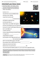 Vorschau - Arbeitsblätter - Lernposter + Arbeitsblatt "Sonne" + Onlineübung & MP3 + Mindmap + Infografik - Seite 1