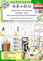 Vorschau - Arbeitsblätter - Buchstabenmappe A–E–I–O–U – Lesen & Schreiben lernen | Karibu 1 | österreichische Fibelschrift | Klasse 1 - Deckblatt