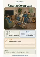 Vorschau - Arbeitsblätter - Spanisch A2 Sprechstarter Freizeit & Zuhause | 6 visuelle Bildimpulse - Seite 1